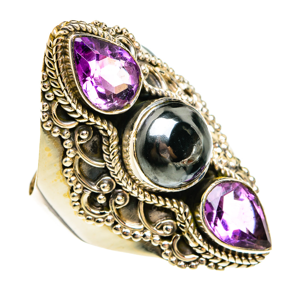 Hematite Rings handcrafted by Ana Silver Co - RING78055