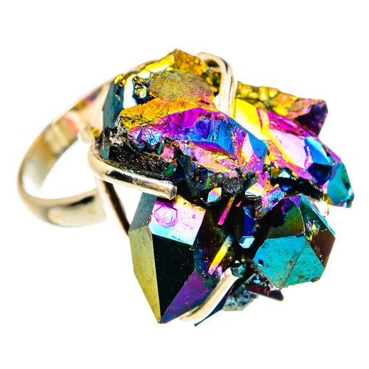 Titanium Sunshine Druzy Rings handcrafted by Ana Silver Co - RING78060