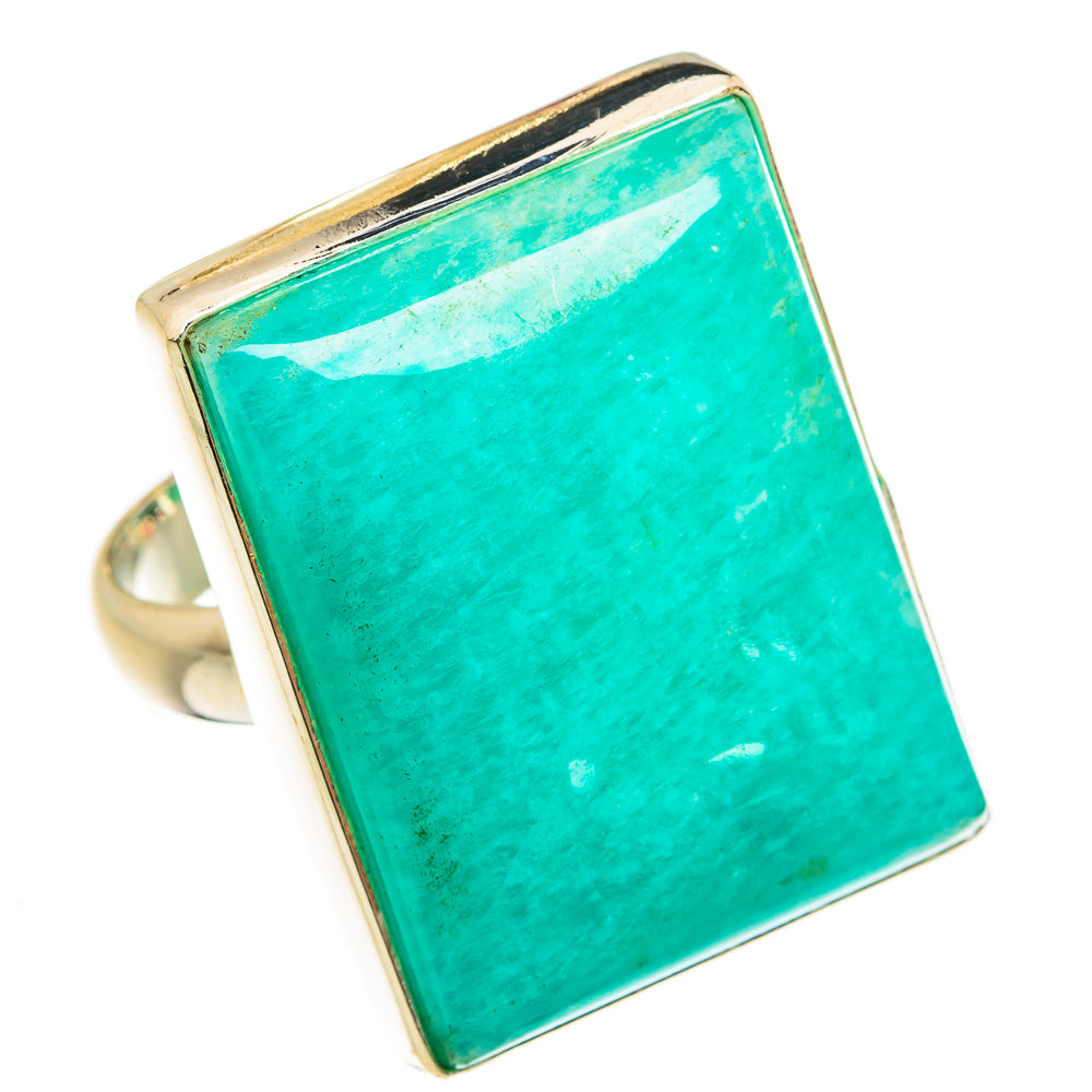 Peruvian Amazonite Rings handcrafted by Ana Silver Co - RING78076