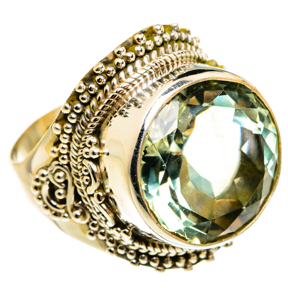 Green Amethyst Rings handcrafted by Ana Silver Co - RING78077