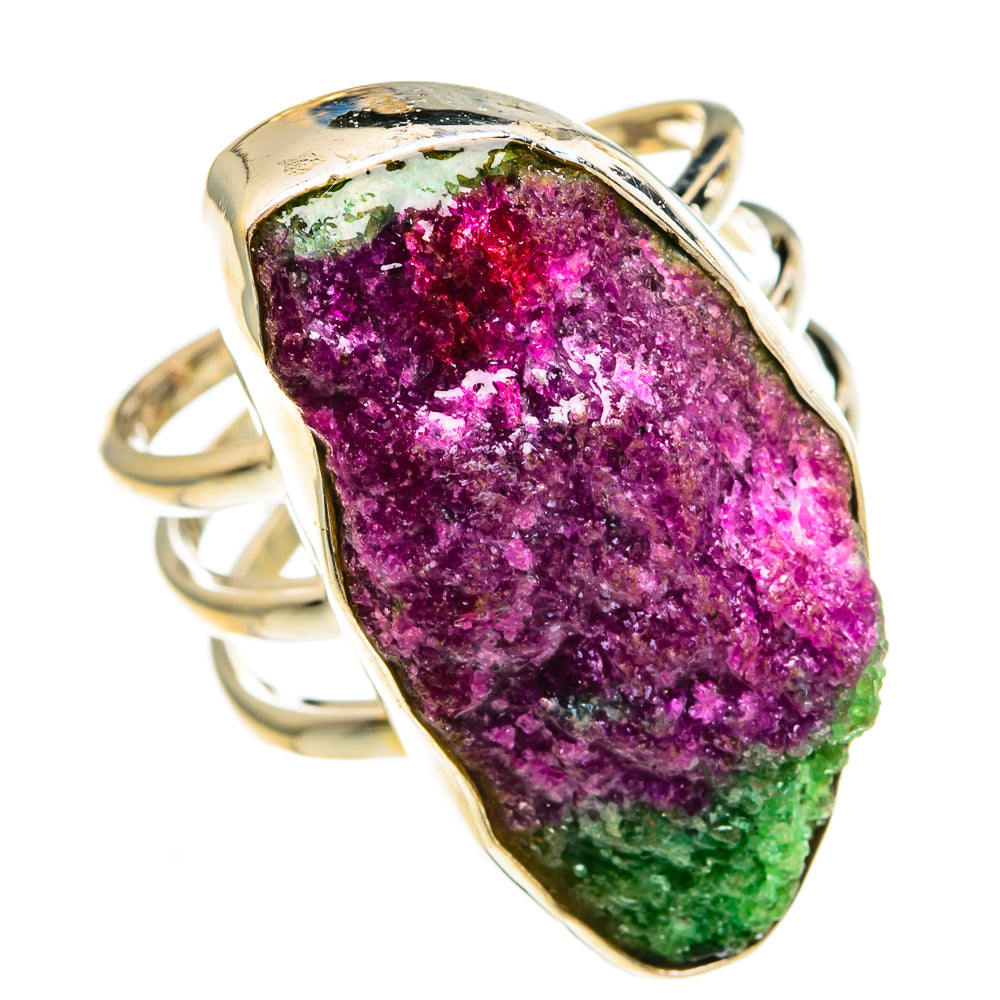 Ruby Zoisite Rings handcrafted by Ana Silver Co - RING78100
