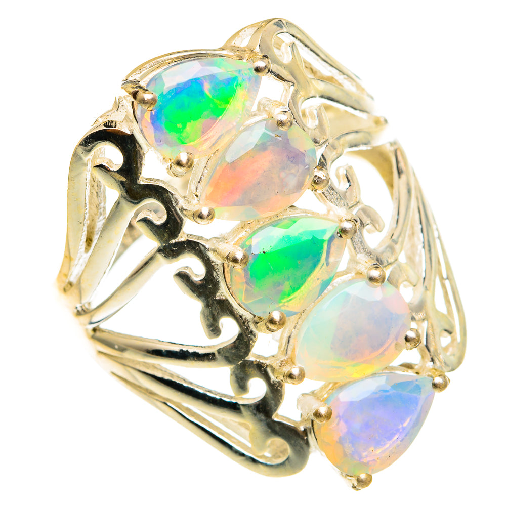 Ethiopian Opal Rings handcrafted by Ana Silver Co - RING78107