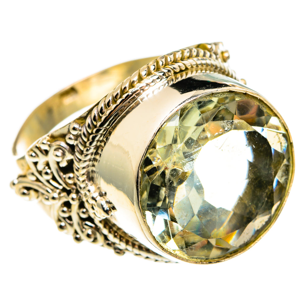 Green Amethyst Rings handcrafted by Ana Silver Co - RING78116