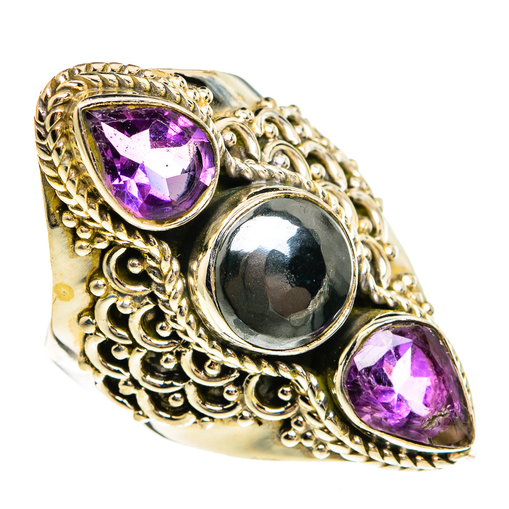 Hematite Rings handcrafted by Ana Silver Co - RING78129