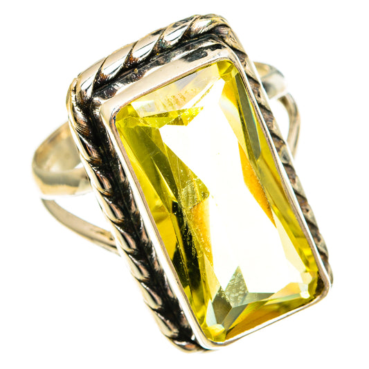 Lemon Quartz Rings handcrafted by Ana Silver Co - RING78144