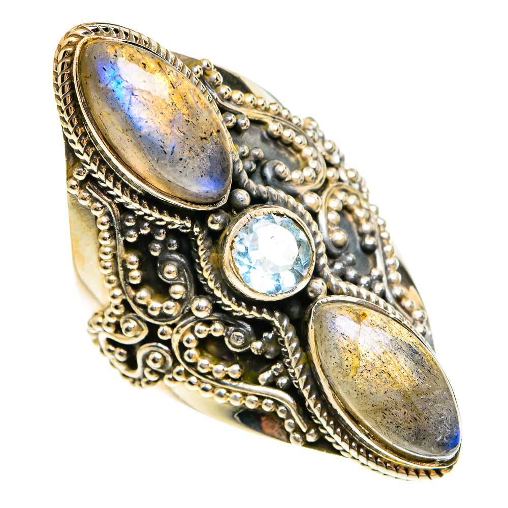 Labradorite Rings handcrafted by Ana Silver Co - RING78152