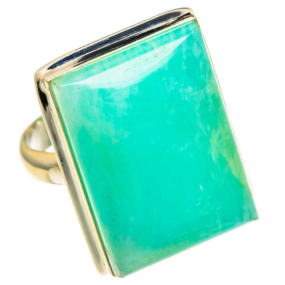 Peruvian Amazonite Rings handcrafted by Ana Silver Co - RING78155