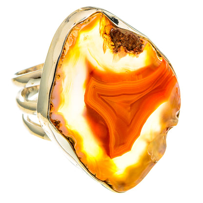 Orange Geode Slice Rings handcrafted by Ana Silver Co - RING78164