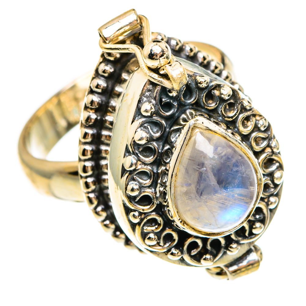 Rainbow Moonstone Rings handcrafted by Ana Silver Co - RING78170