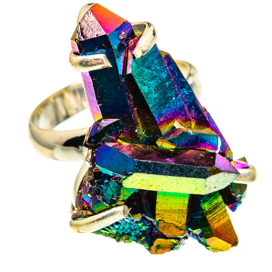 Titanium Sunshine Druzy Rings handcrafted by Ana Silver Co - RING78172
