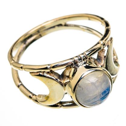 Rainbow Moonstone Rings handcrafted by Ana Silver Co - RING78208