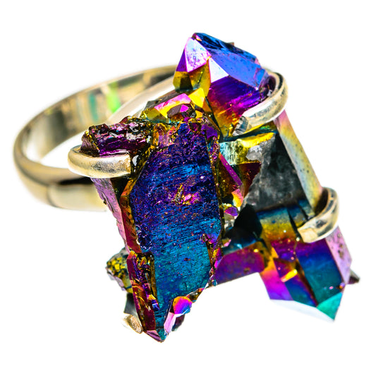 Titanium Sunshine Druzy Rings handcrafted by Ana Silver Co - RING78210