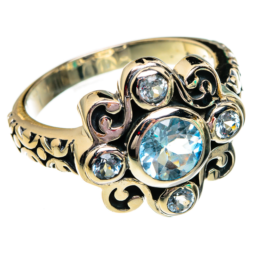 Blue Topaz Rings handcrafted by Ana Silver Co - RING78218