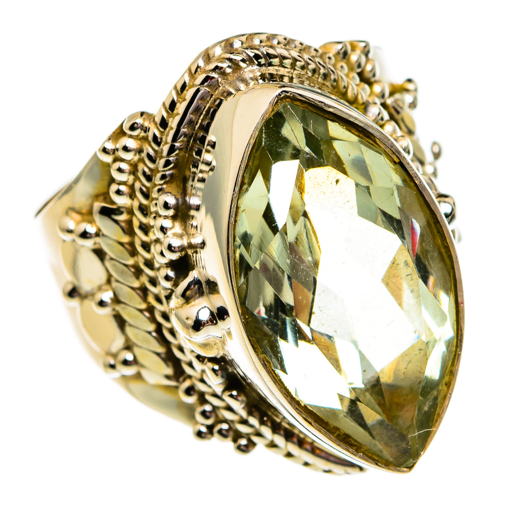 Green Amethyst Rings handcrafted by Ana Silver Co - RING78221