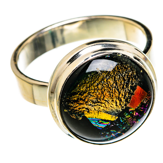 Dichroic Glass Rings handcrafted by Ana Silver Co - RING78238