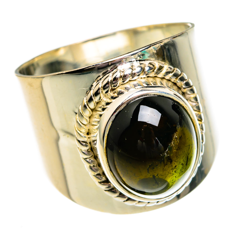 Green Tourmaline Rings handcrafted by Ana Silver Co - RING78251