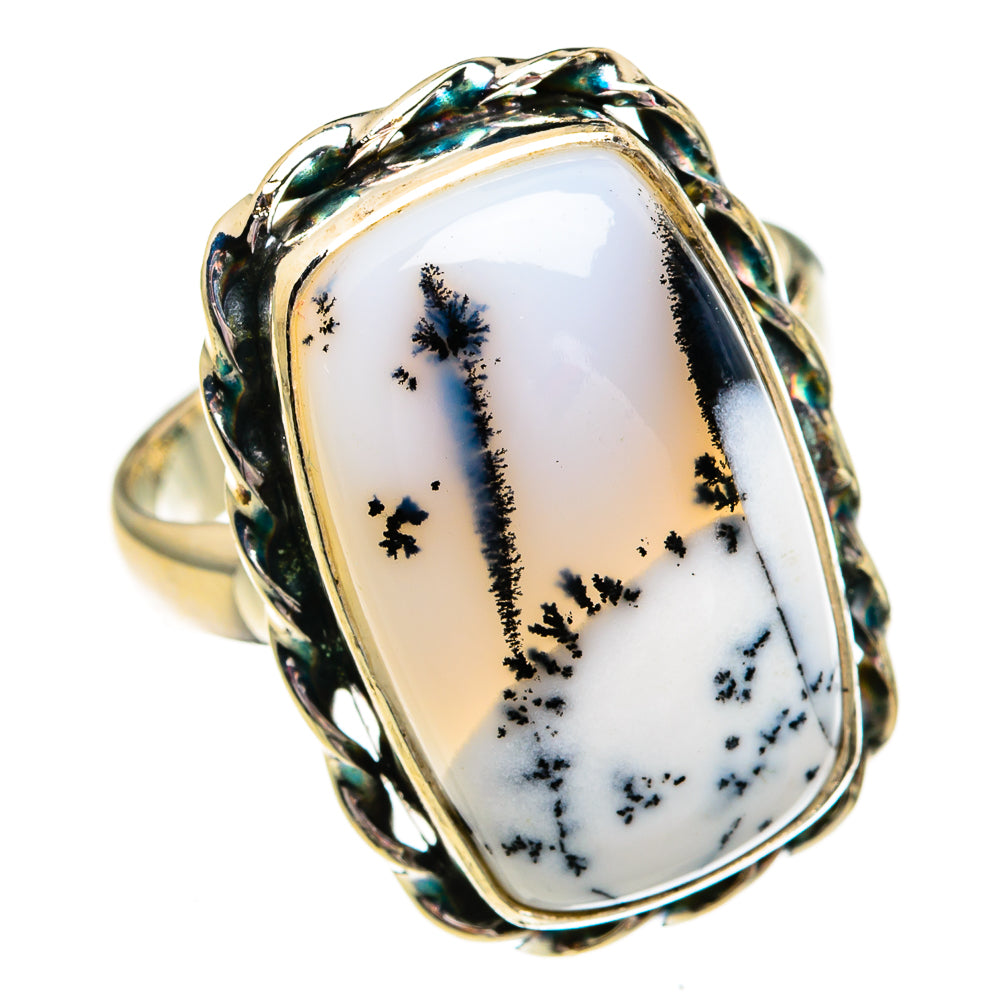 Dendritic Opal Rings handcrafted by Ana Silver Co - RING78268