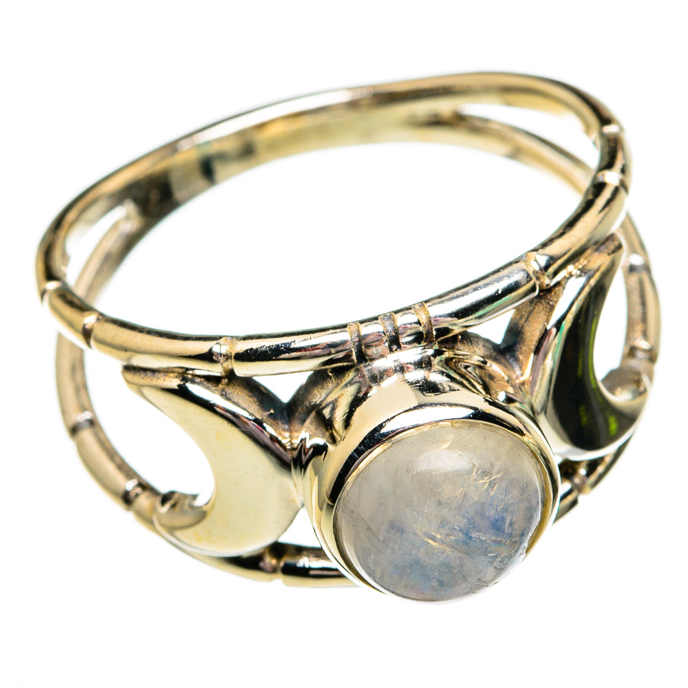 Rainbow Moonstone Rings handcrafted by Ana Silver Co - RING78322