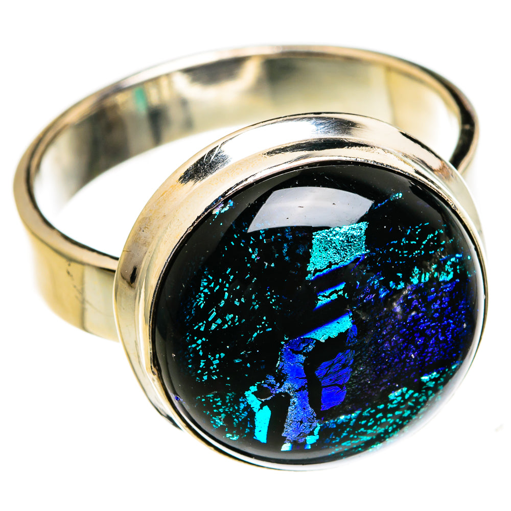 Dichroic Glass Rings handcrafted by Ana Silver Co - RING78328