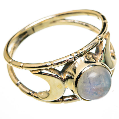 Rainbow Moonstone Rings handcrafted by Ana Silver Co - RING78346