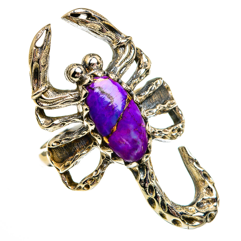 Purple Copper Composite Turquoise Rings handcrafted by Ana Silver Co - RING78359