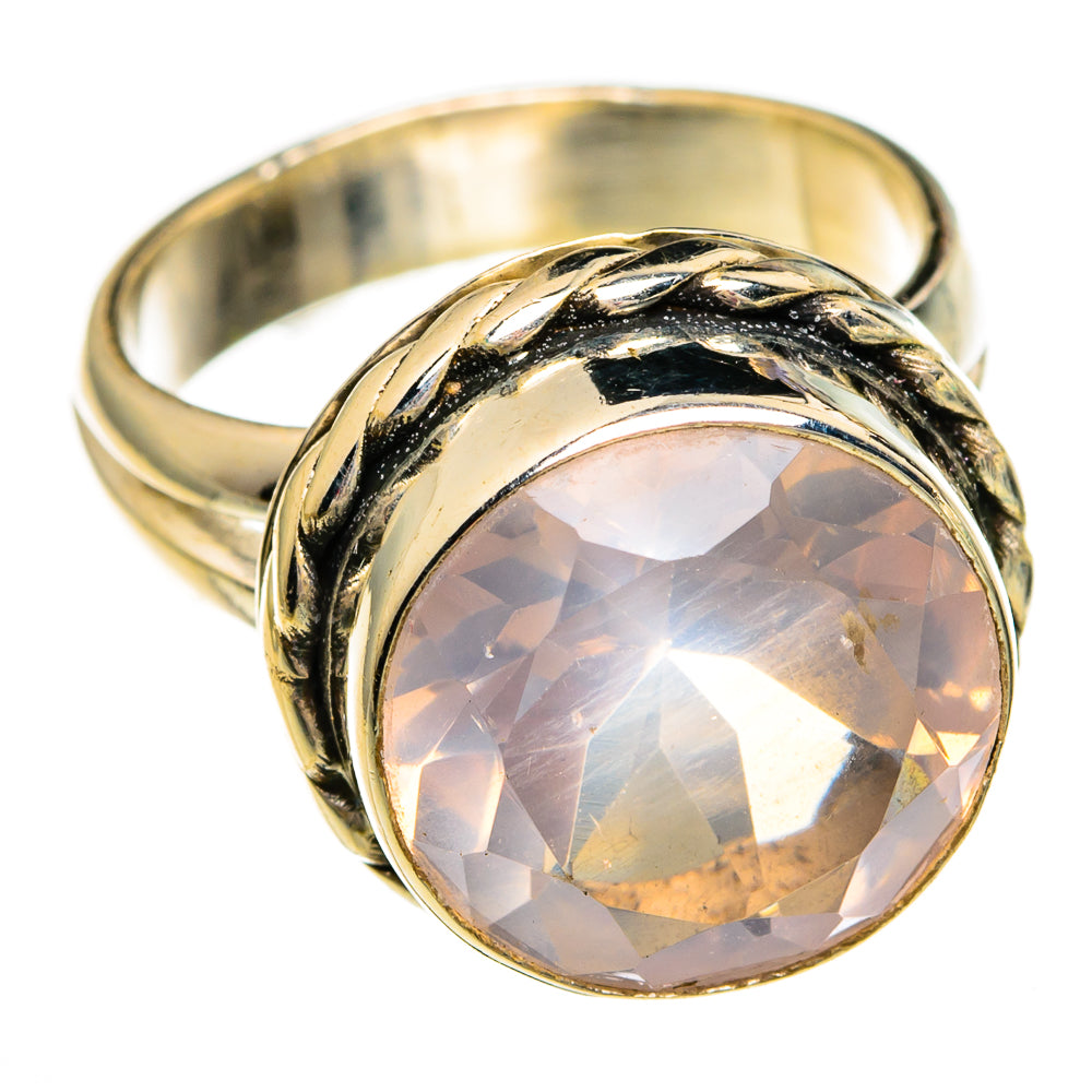Rose Quartz Rings handcrafted by Ana Silver Co - RING78378