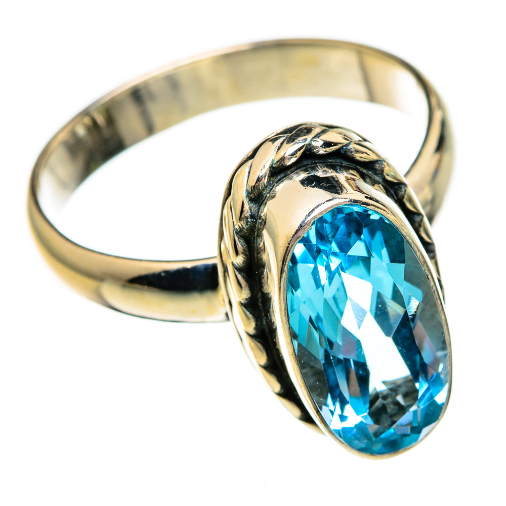 Blue Topaz Rings handcrafted by Ana Silver Co - RING78392