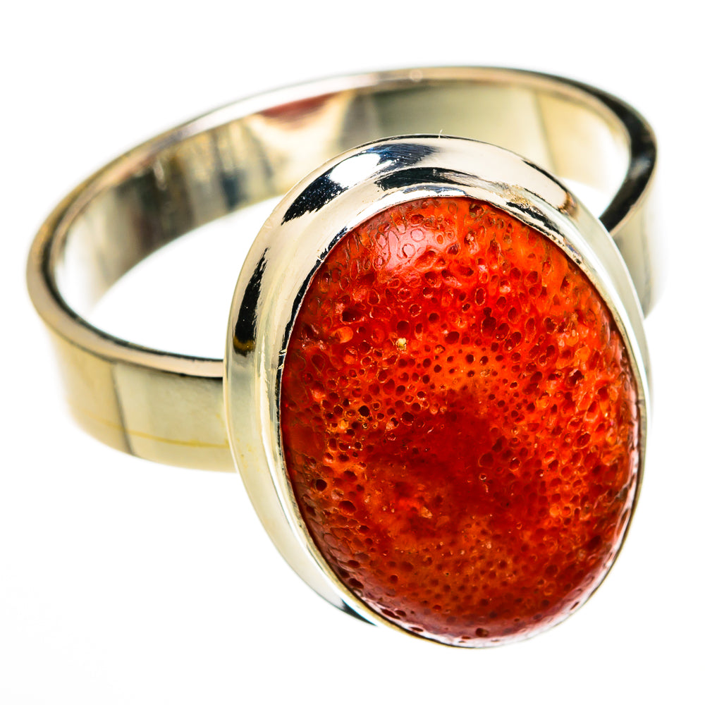 Sponge Coral Rings handcrafted by Ana Silver Co - RING78396 - Photo 2