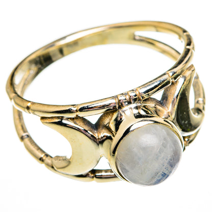Rainbow Moonstone Rings handcrafted by Ana Silver Co - RING78408