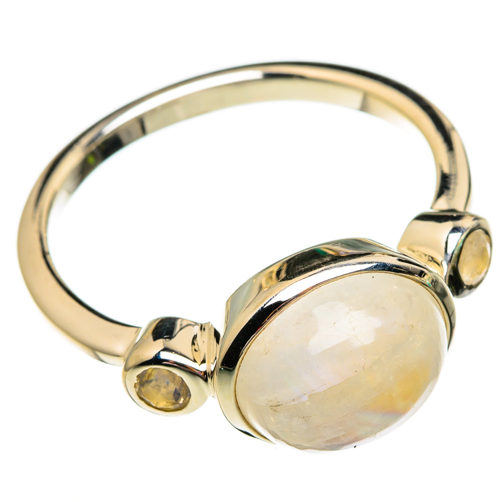 Rainbow Moonstone Rings handcrafted by Ana Silver Co - RING78425