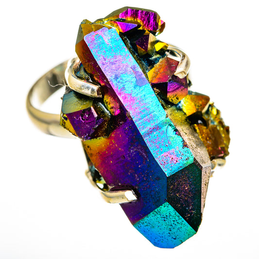 Titanium Sunshine Druzy Rings handcrafted by Ana Silver Co - RING78450