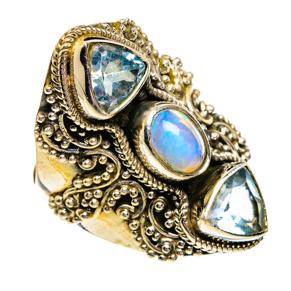 Ethiopian Opal Rings handcrafted by Ana Silver Co - RING78456