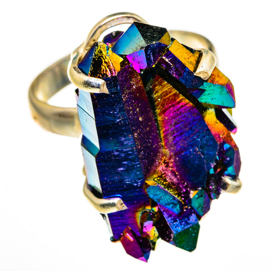 Titanium Sunshine Druzy Rings handcrafted by Ana Silver Co - RING78491