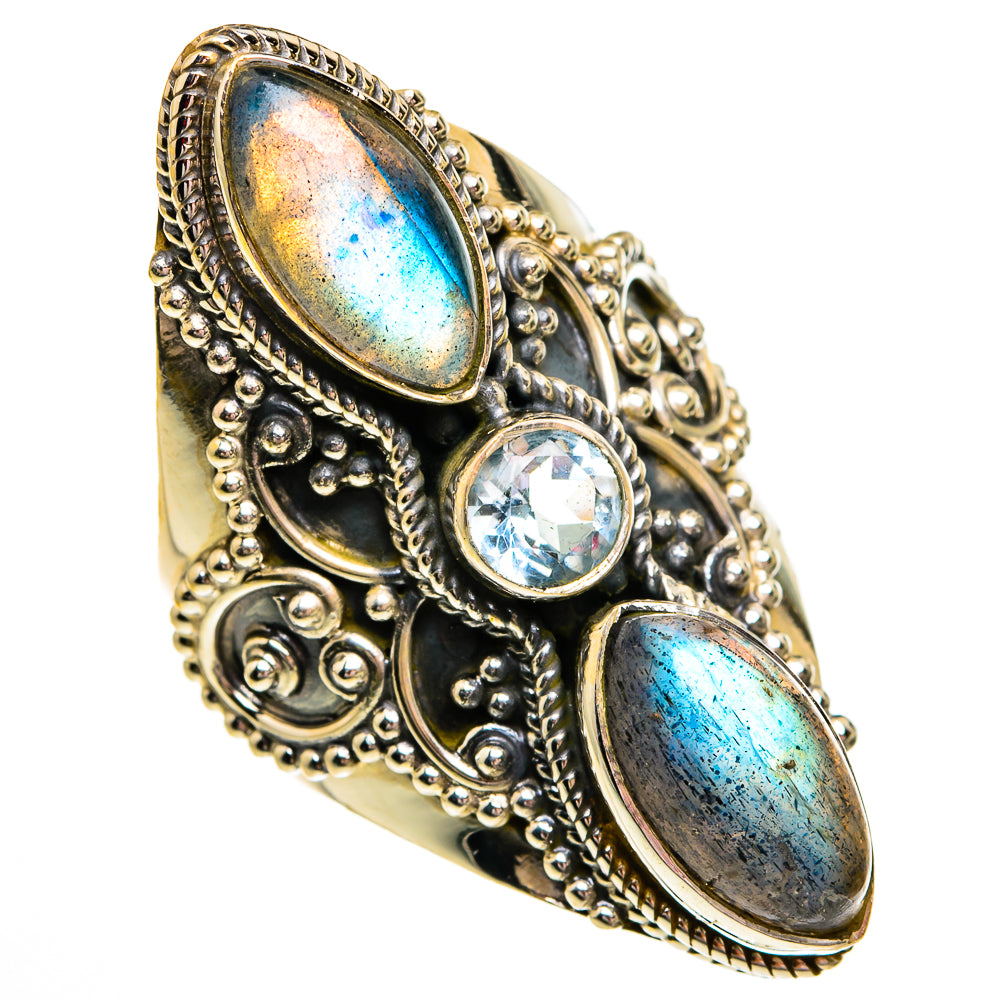 Labradorite Rings handcrafted by Ana Silver Co - RING78500