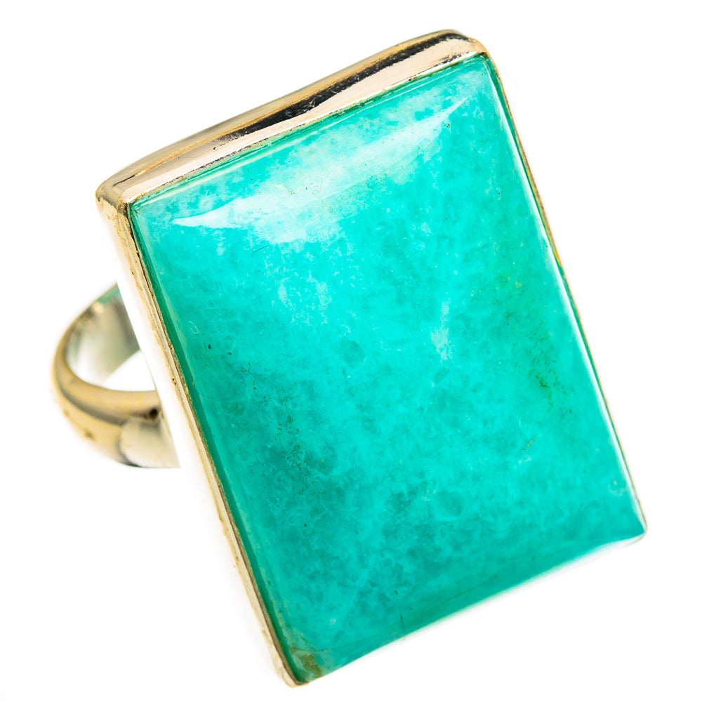 Peruvian Amazonite Rings handcrafted by Ana Silver Co - RING78505