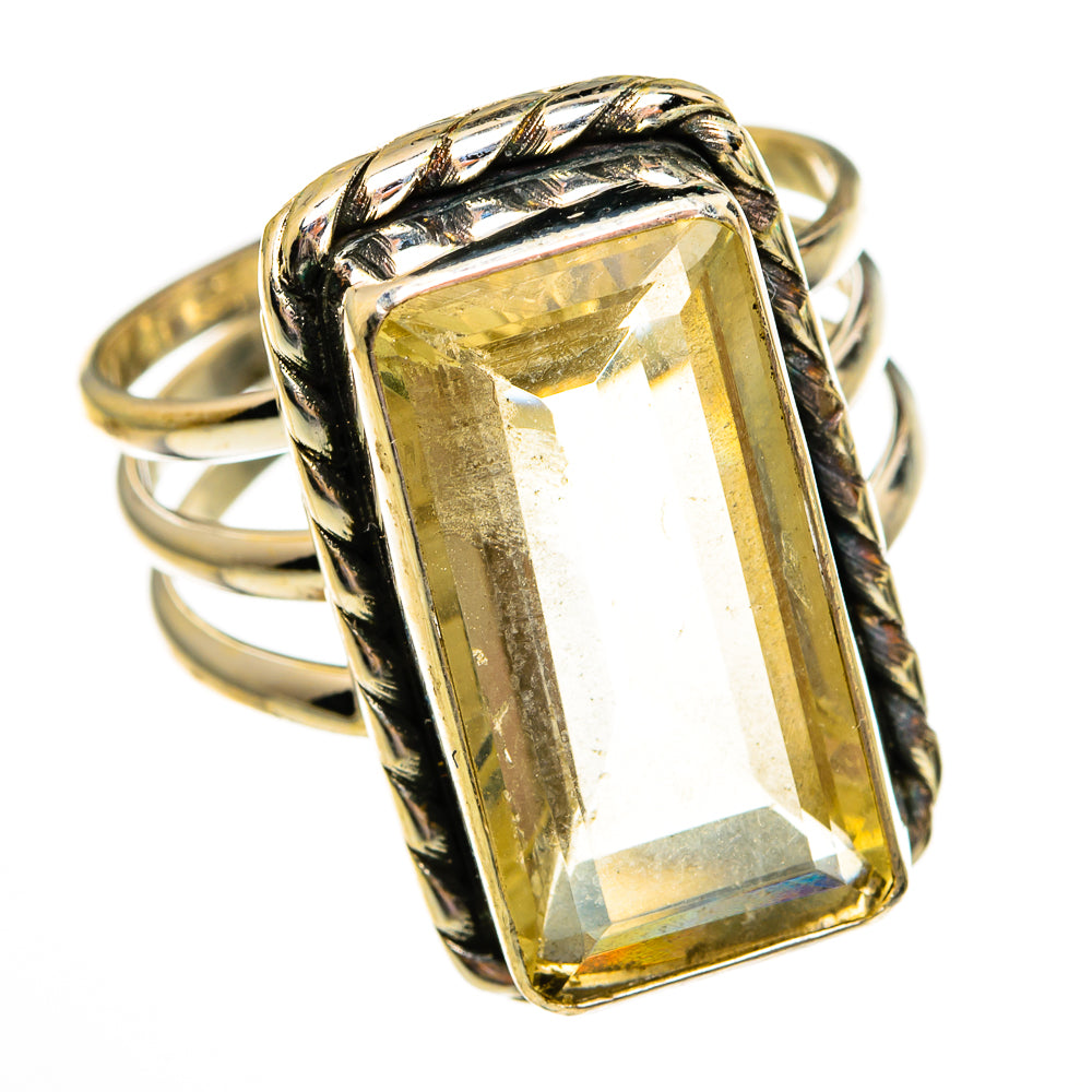 Lemon Quartz Rings handcrafted by Ana Silver Co - RING78532
