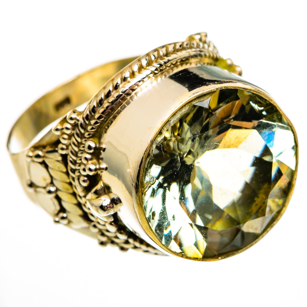 Green Amethyst Rings handcrafted by Ana Silver Co - RING78545