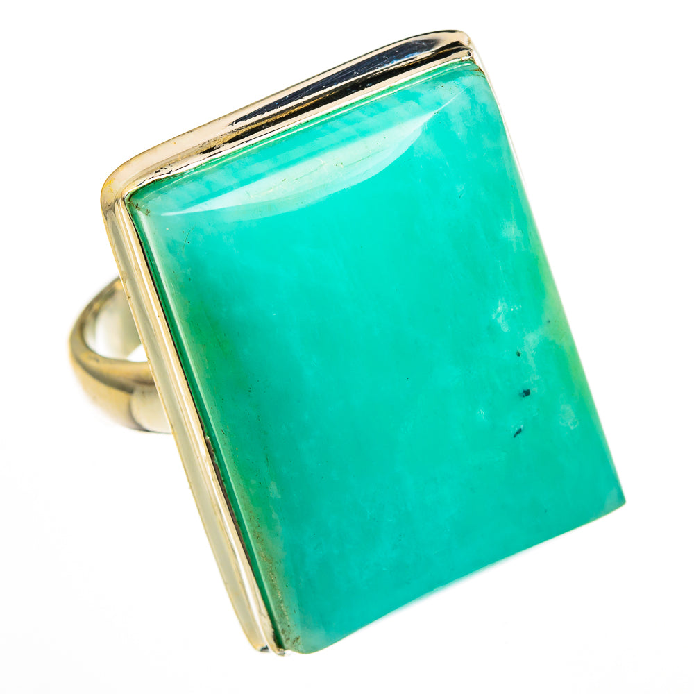 Peruvian Amazonite Rings handcrafted by Ana Silver Co - RING78546