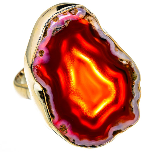 Red Botswana Agate Rings handcrafted by Ana Silver Co - RING78550