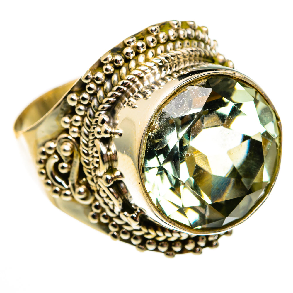 Green Amethyst Rings handcrafted by Ana Silver Co - RING78577