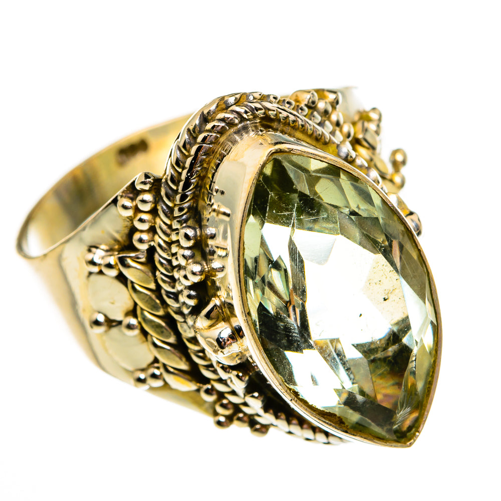 Green Amethyst Rings handcrafted by Ana Silver Co - RING78604