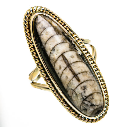 Orthoceras Fossil Rings handcrafted by Ana Silver Co - RING78622