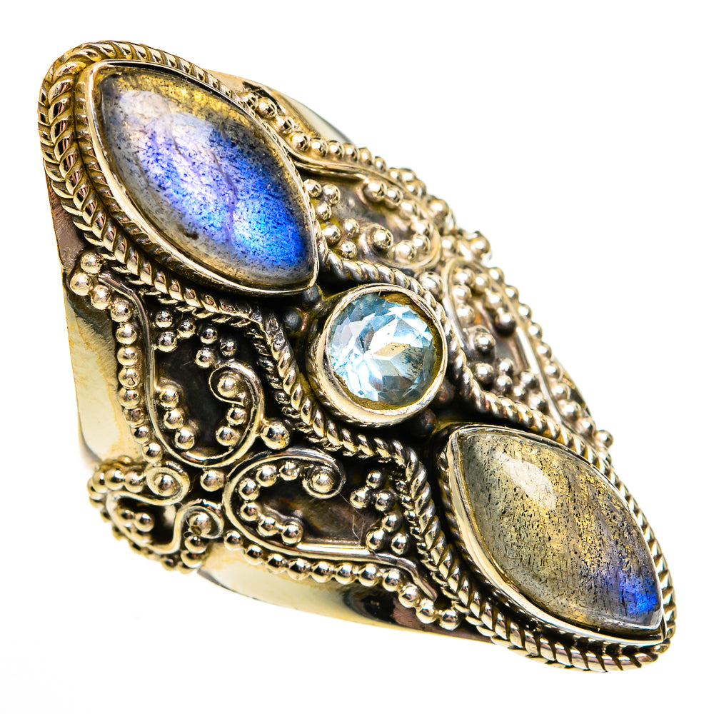 Labradorite Rings handcrafted by Ana Silver Co - RING78625