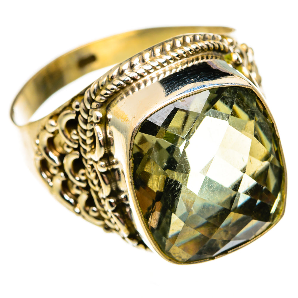 Green Amethyst Rings handcrafted by Ana Silver Co - RING78628
