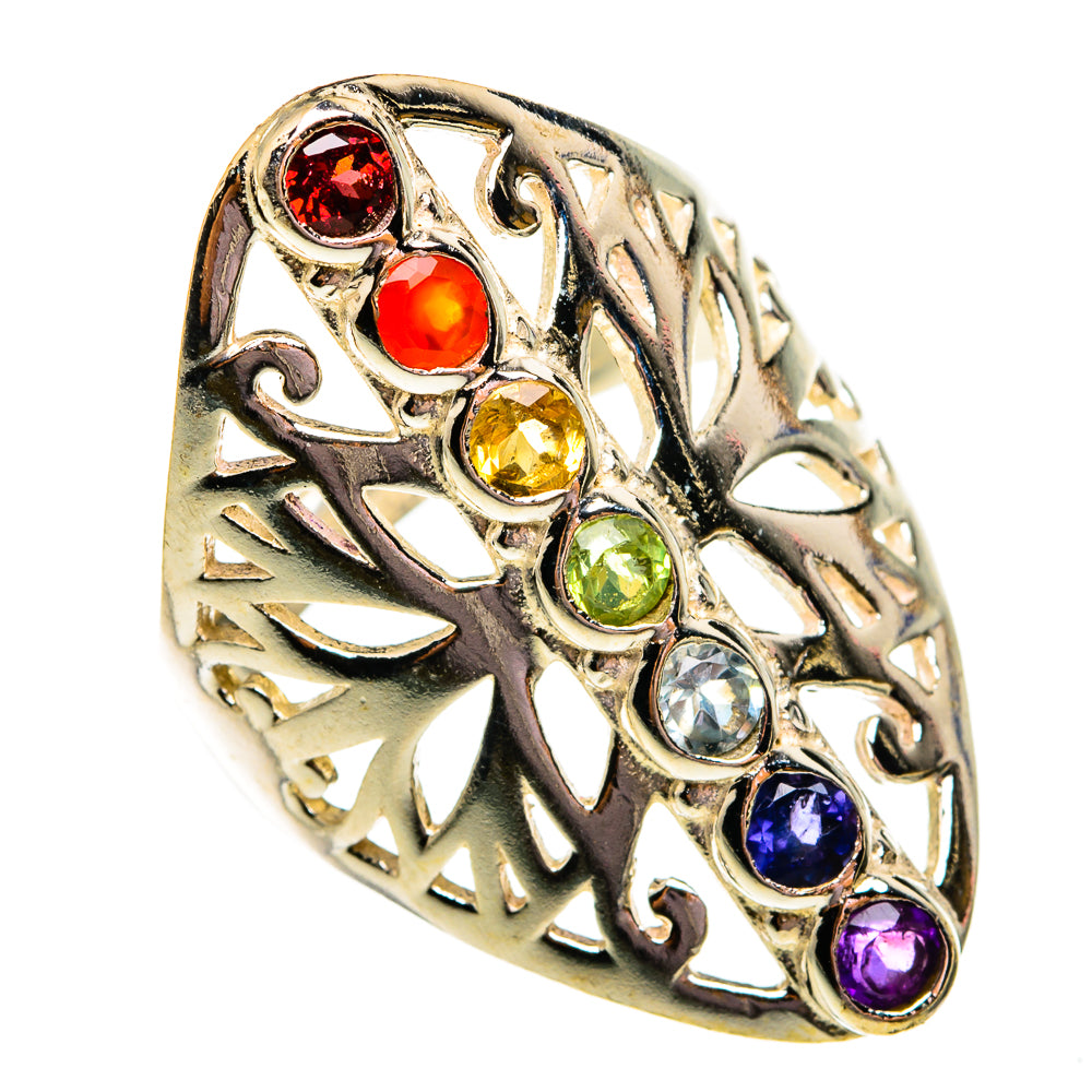 Multi-Stone Chakra Rings handcrafted by Ana Silver Co - RING78638