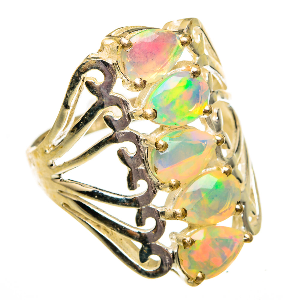 Ethiopian Opal Rings handcrafted by Ana Silver Co - RING78643
