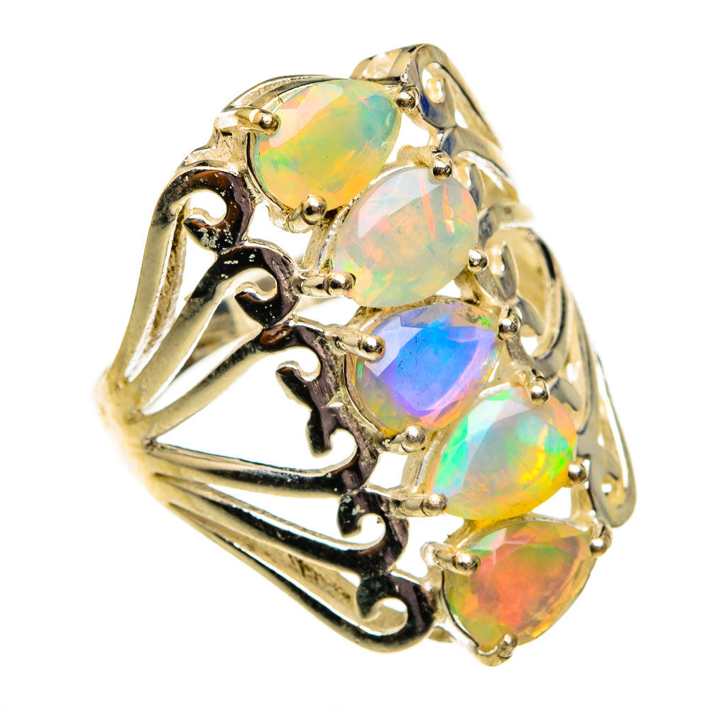Ethiopian Opal Rings handcrafted by Ana Silver Co - RING78647