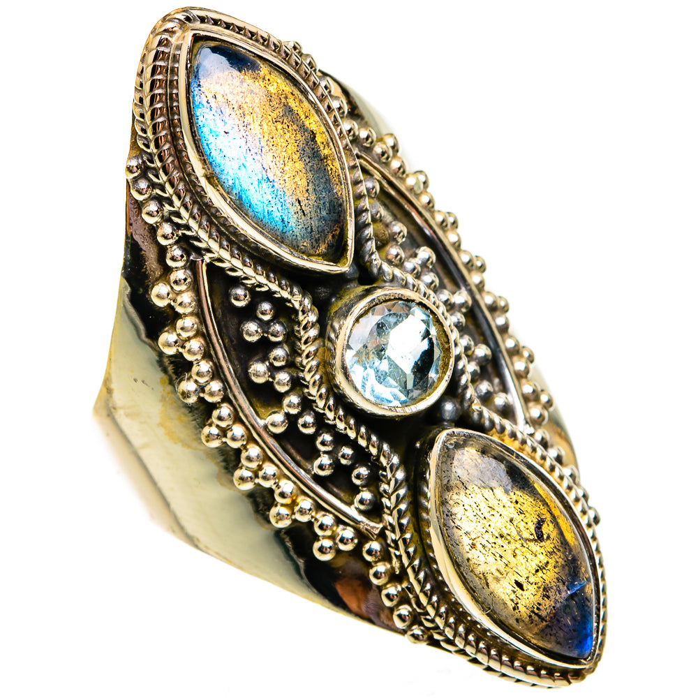 Labradorite Rings handcrafted by Ana Silver Co - RING78648
