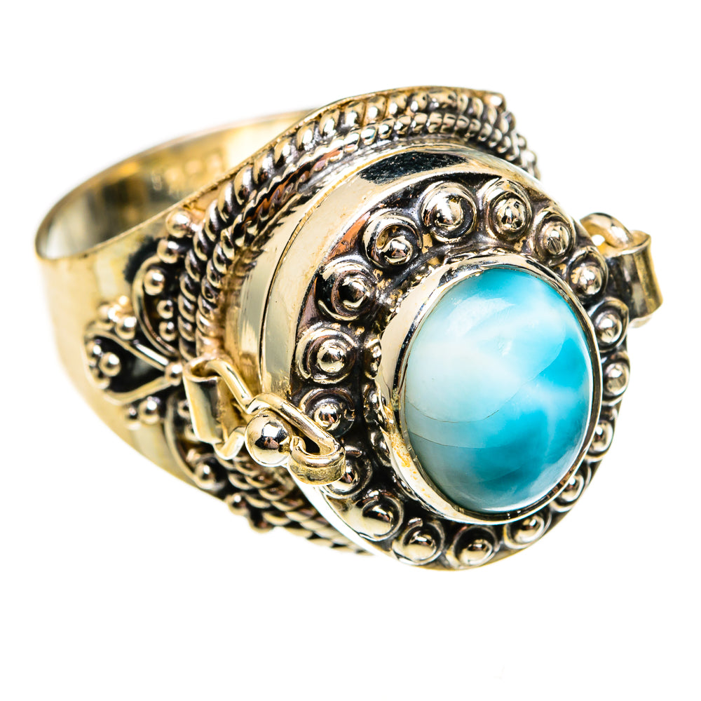 Larimar Rings handcrafted by Ana Silver Co - RING78649