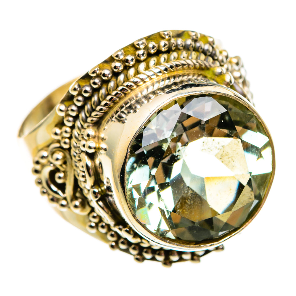 Green Amethyst Rings handcrafted by Ana Silver Co - RING78657
